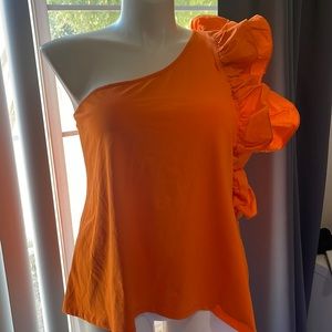 One Shoulder Ruffle Top size 26-28.